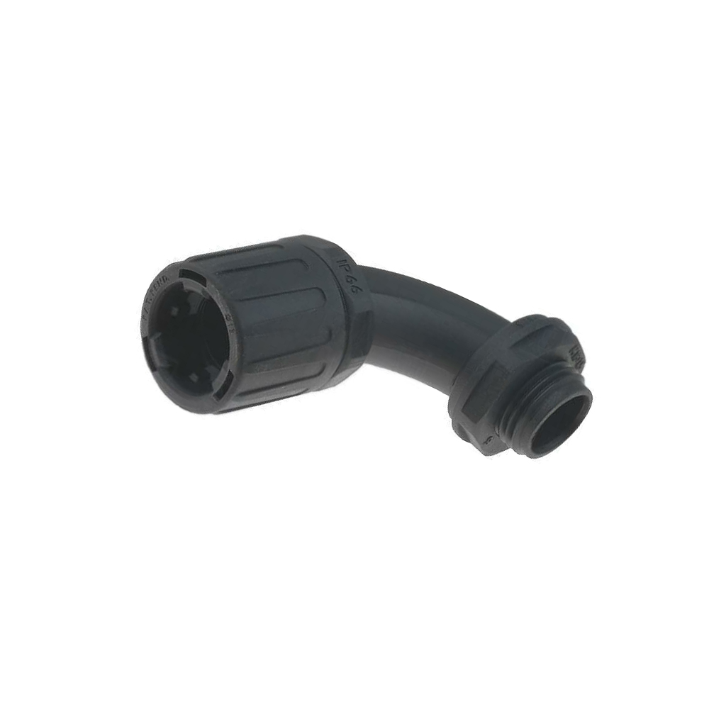 HELLERMANNTYTON 90° angled connector; Thread: metric