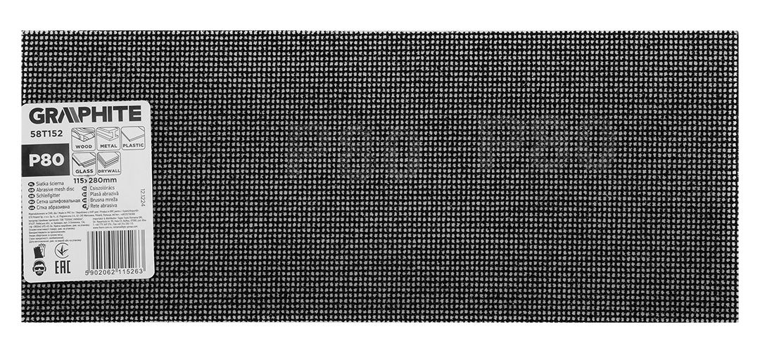 Abrazīvs siets C80,115x280mm,1gab. |