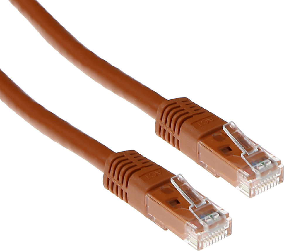 ACT CAT6 U/UTP BROWN         0.50M