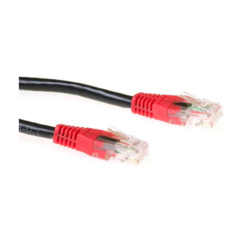ACT CAT6 U/UTP CROSS BK/RD   2