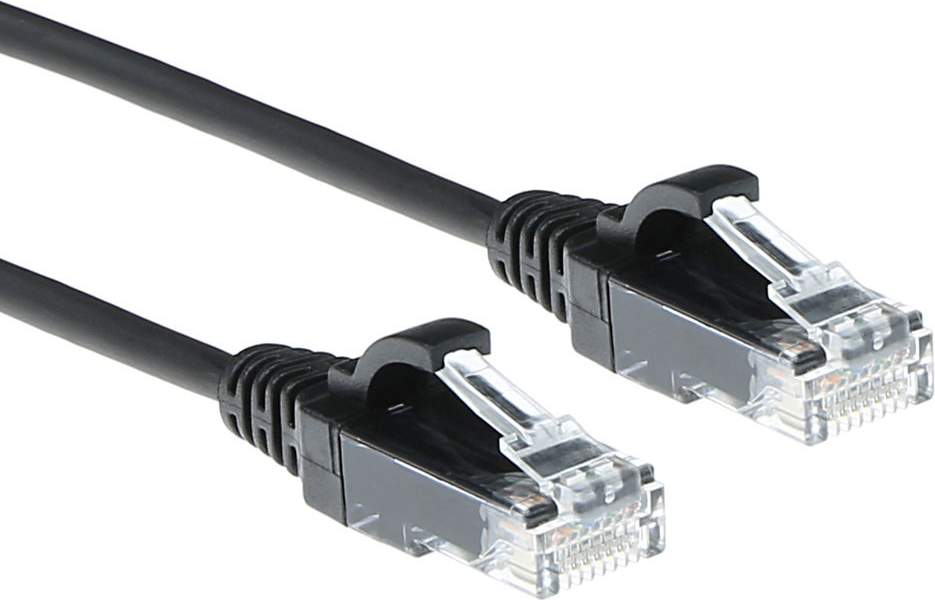 ACT CAT6 U/UTP SLIMLINE BK 1