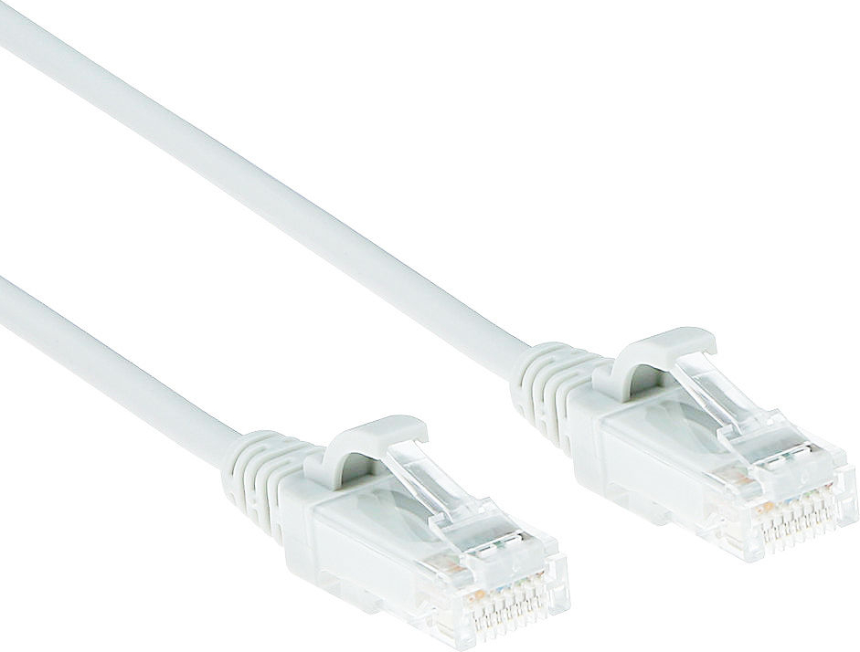 ACT CAT6 U/UTP SLIMLINE WH 1