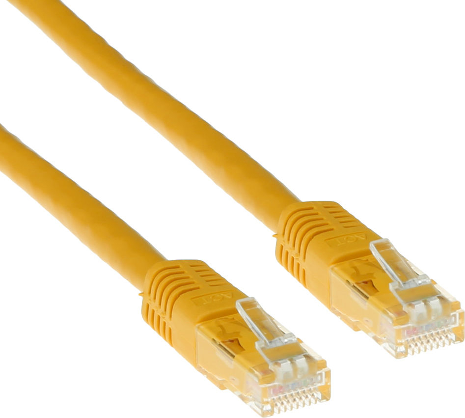 ACT CAT6 U/UTP YELLOW        0.50M