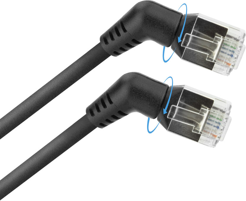ACT CAT6A U/FTP SLIM R360 BK