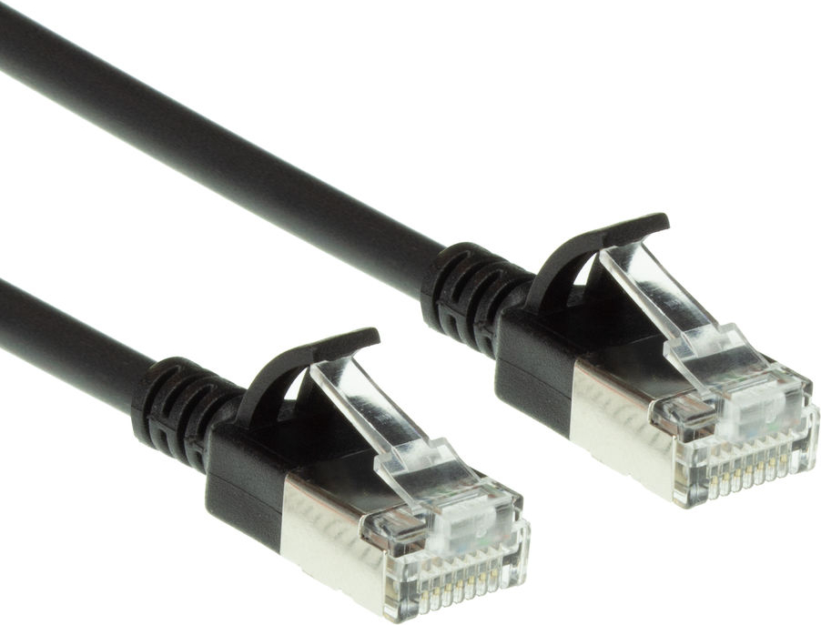 ACT CAT6A U/FTP SLIMLINE BK 0