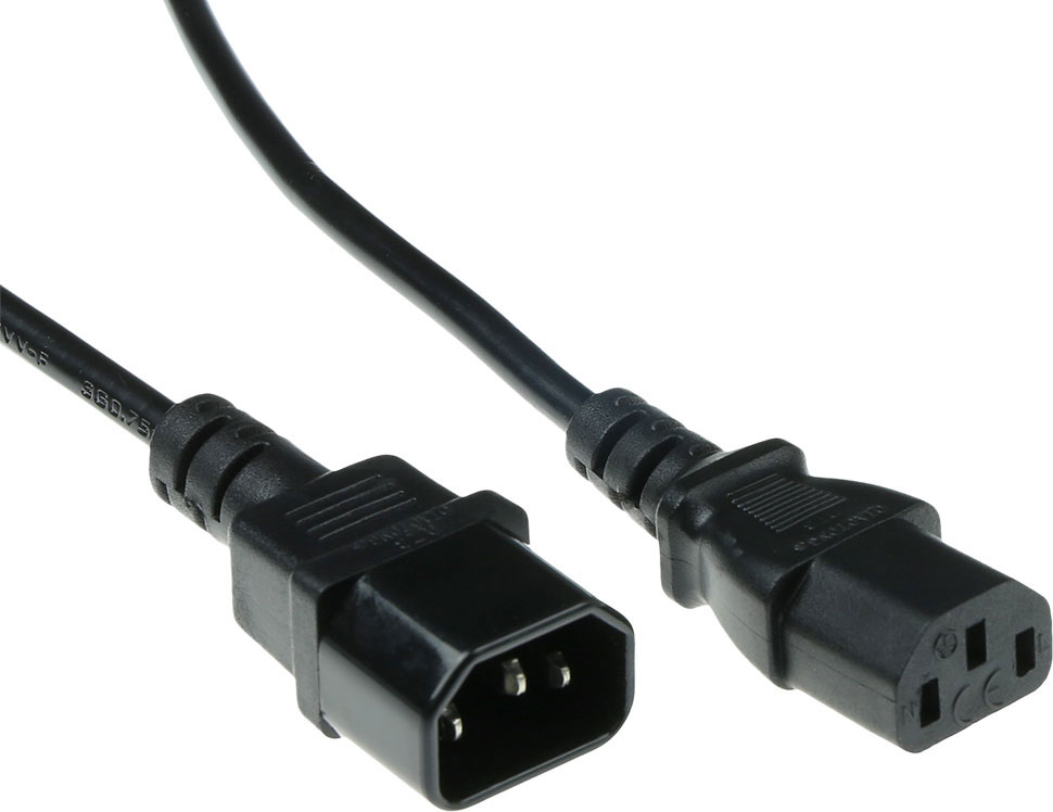 ACT POWERCORD C13-C14 BLACK  0.90M