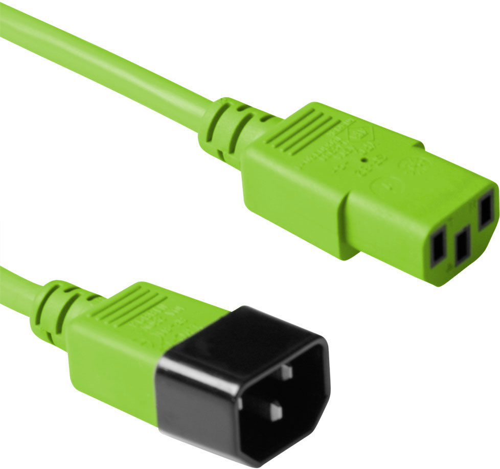 ACT POWERCORD C13-C14 GREEN 1.20M