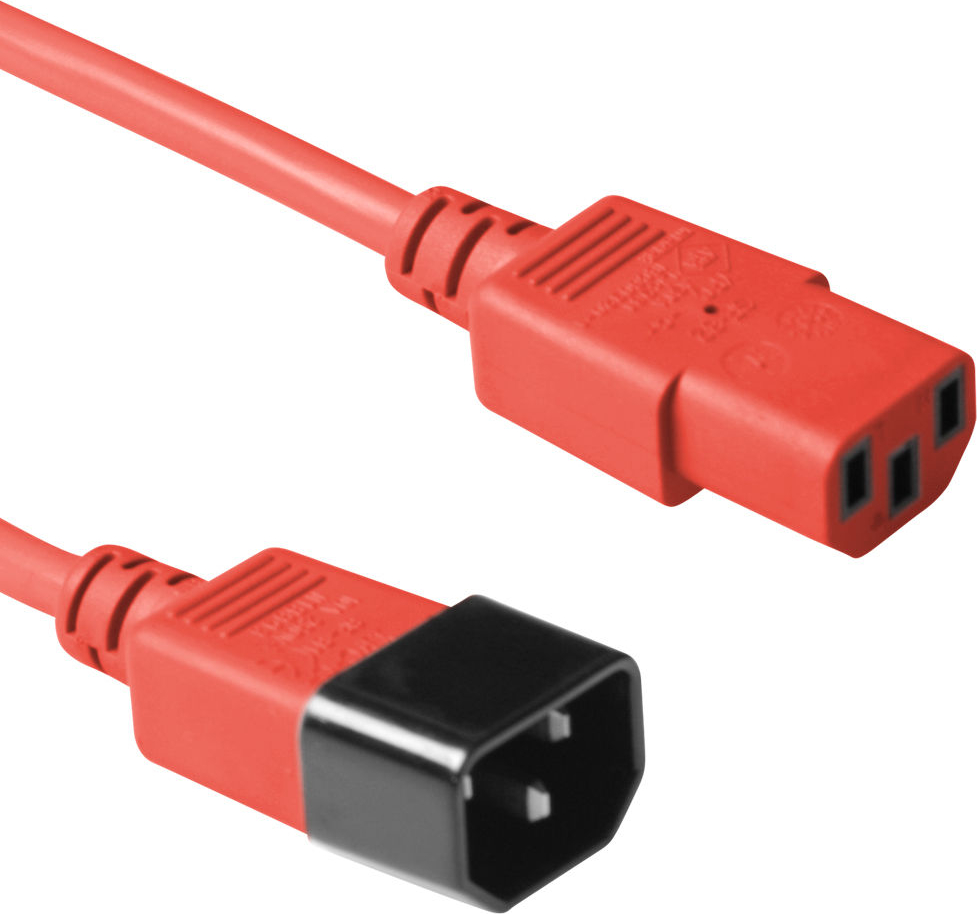 ACT POWERCORD C13-C14 RED 1.80M