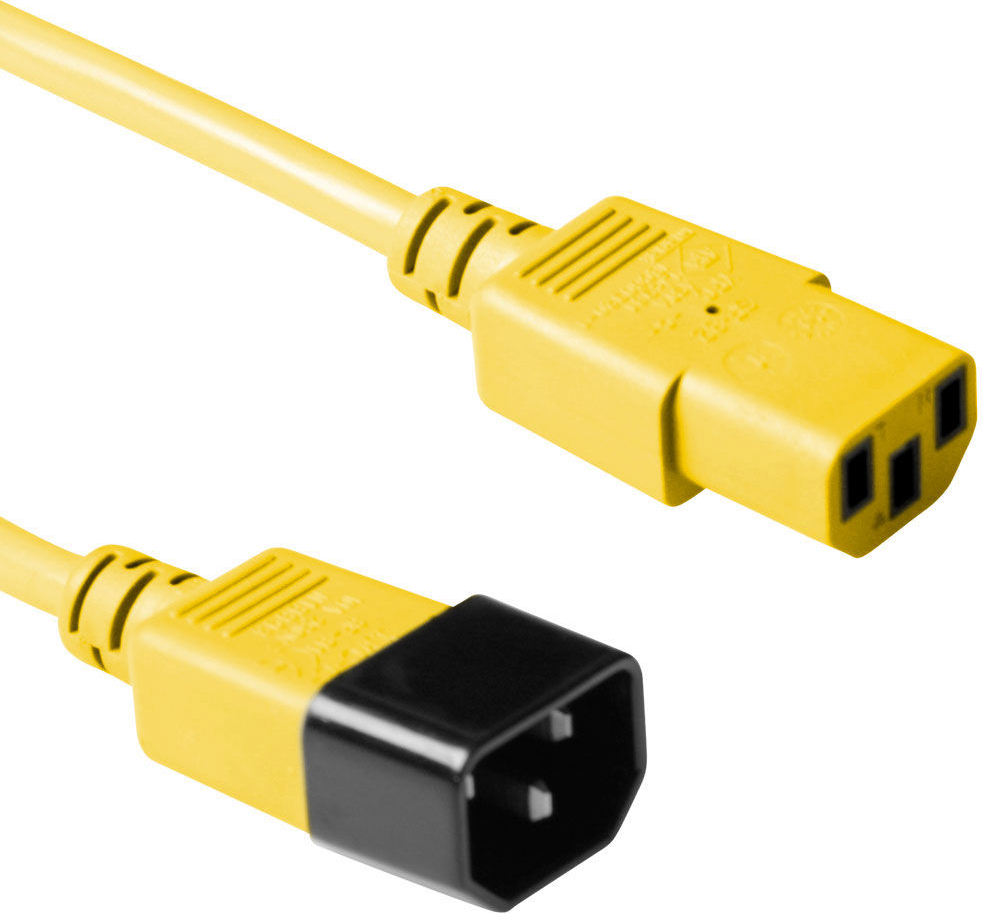ACT POWERCORD C13-C14 YELLOW 1.20M