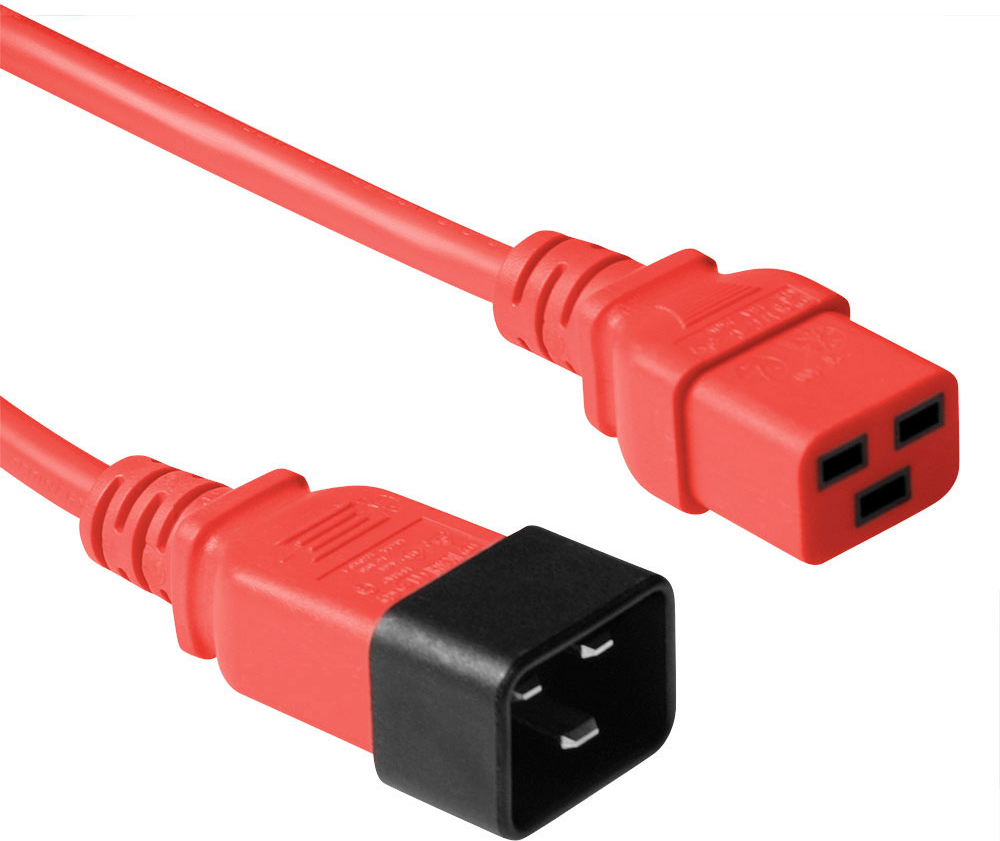 ACT POWERCORD C19-C20 RED 0.60M