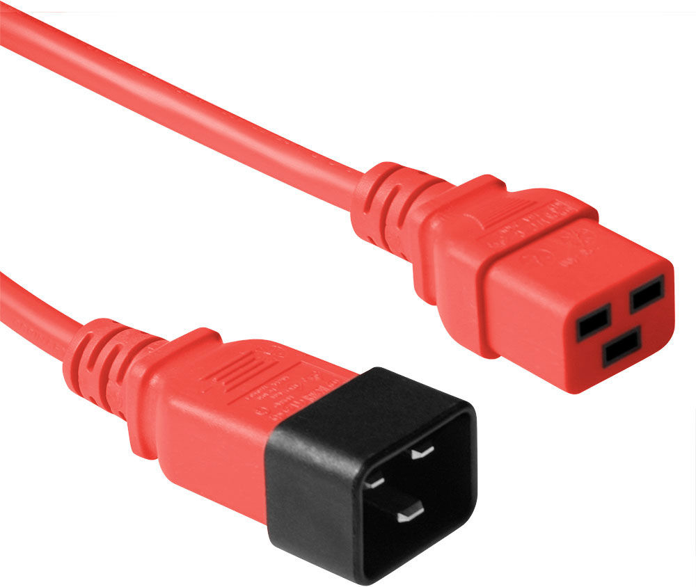 ACT POWERCORD C19-C20 RED 1.80M