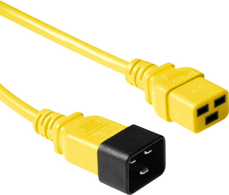 ACT POWERCORD C19-C20 YELLOW 1.80M