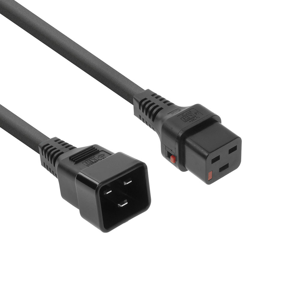 ACT POWERCORD C20-C19LOCK BK 1.00M