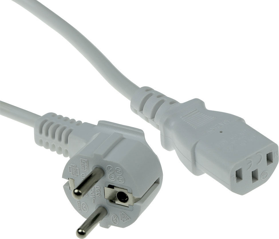 ACT POWERCORD CEE7/7-C13 WH 1.00M