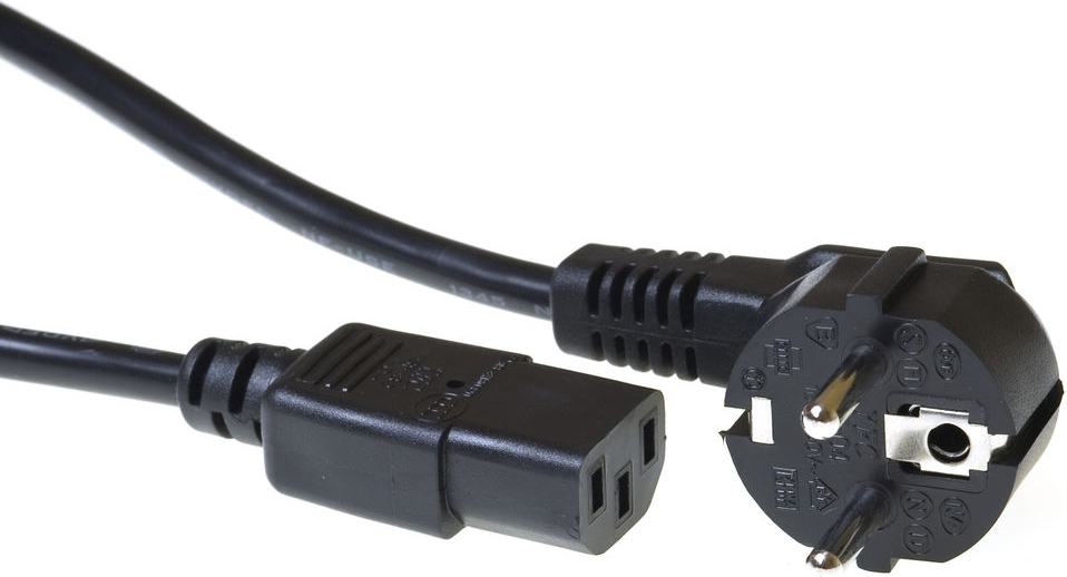 ACT POWERCORD SCHUKO-C13 BK  0.50M