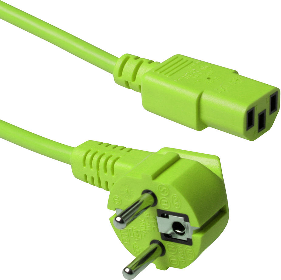 ACT POWERCORD SCHUKO-C13 GN  0.60M