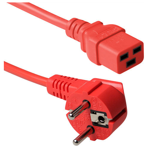 ACT POWERCORD SCHUKO-C19 RED 1.20M
