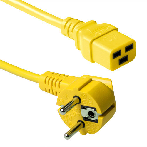 ACT POWERCORD SCHUKO-C19 YEL 1.20M