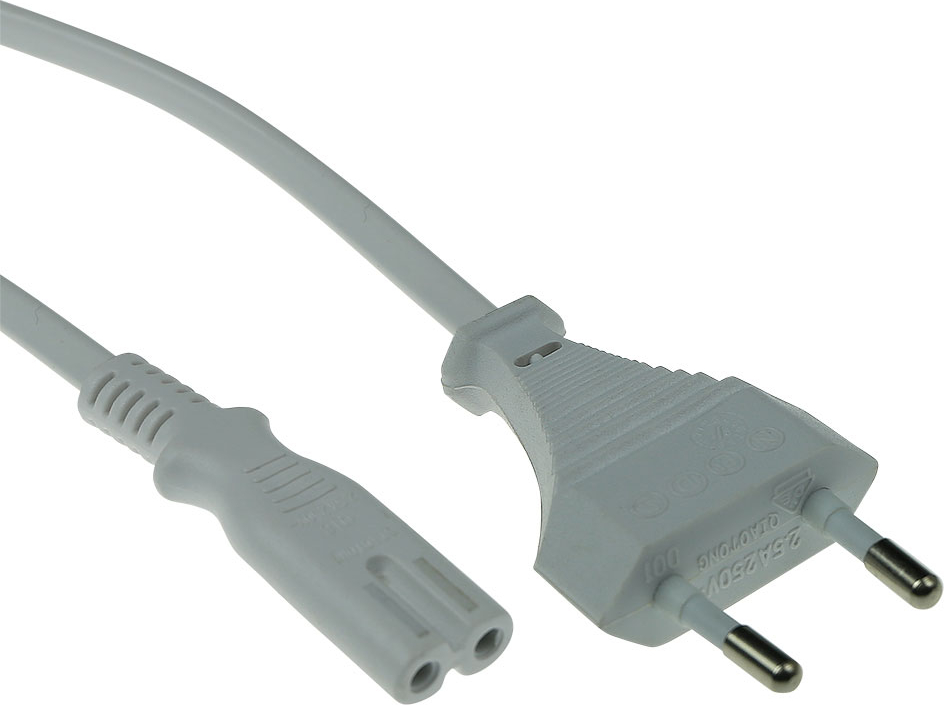 ACT PWRCORD CEE7/16 STR-C7 WH 1