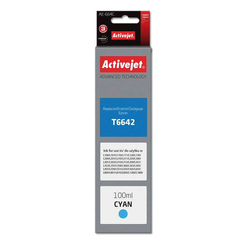 Activejet AE-664C Ink Bottle (Replacement, Epson
