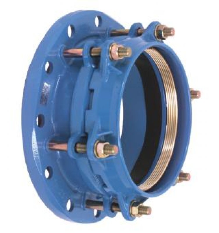 BLUCAST Adapt. PVC/PE caurulei, enkurojošs Dn150