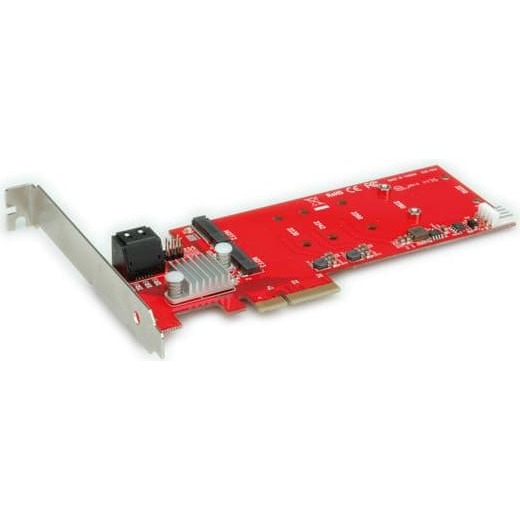 Adapteris PCIe RAID 2x M.2+2x