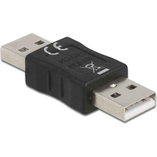 Adapteris  USB-AM - USB-AM, melns, Delock