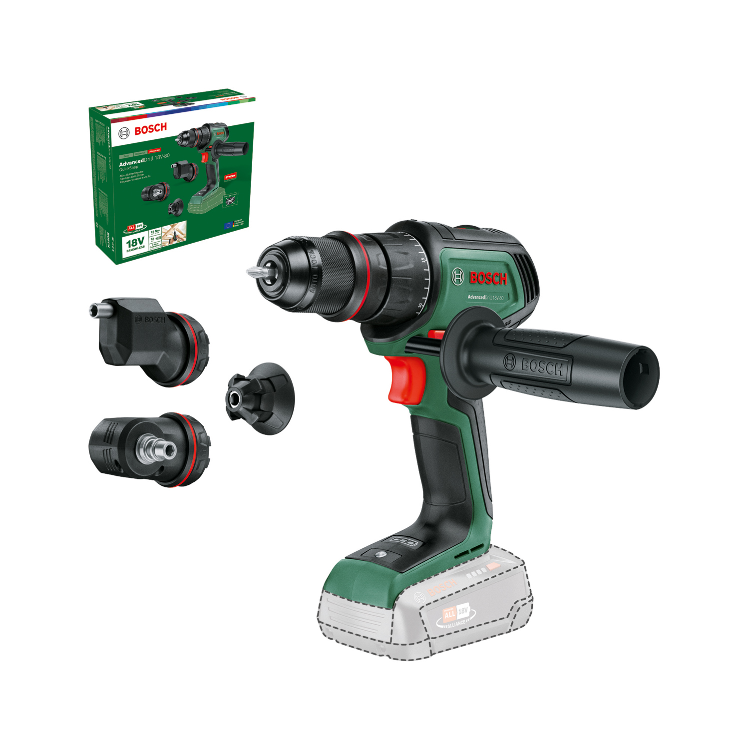BOSCH AdvancedDrill 18V-80 solo Ak.skr