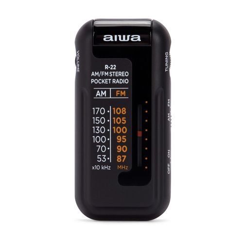 AIWA kabatas radio ar austiņām, melns