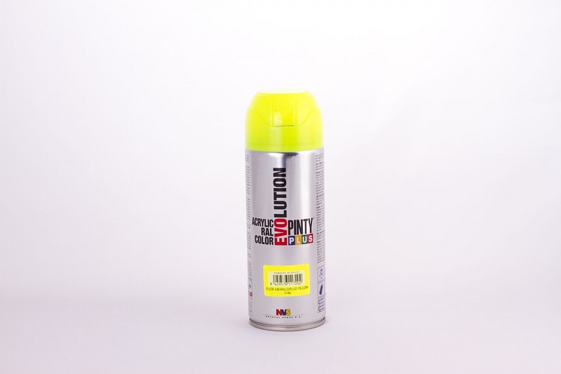 Akrila krāsa aerosolā fluorescējoša dzeltena Evolution