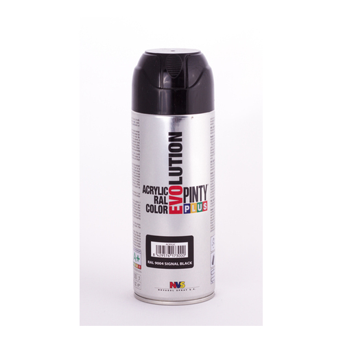 Akrila krāsa aerosolā melna RAL 9004