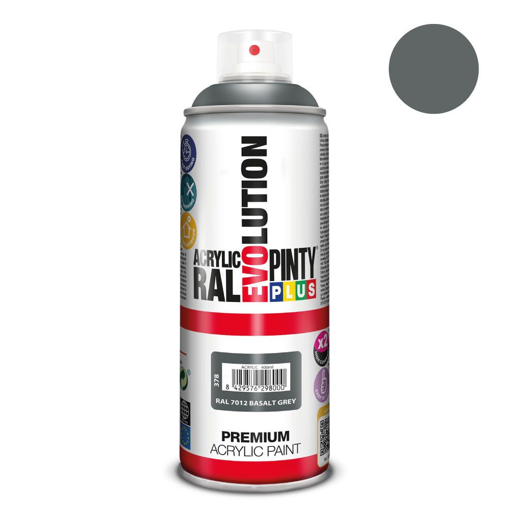 Akrila krāsa aerosolā pelēks RAL 7012