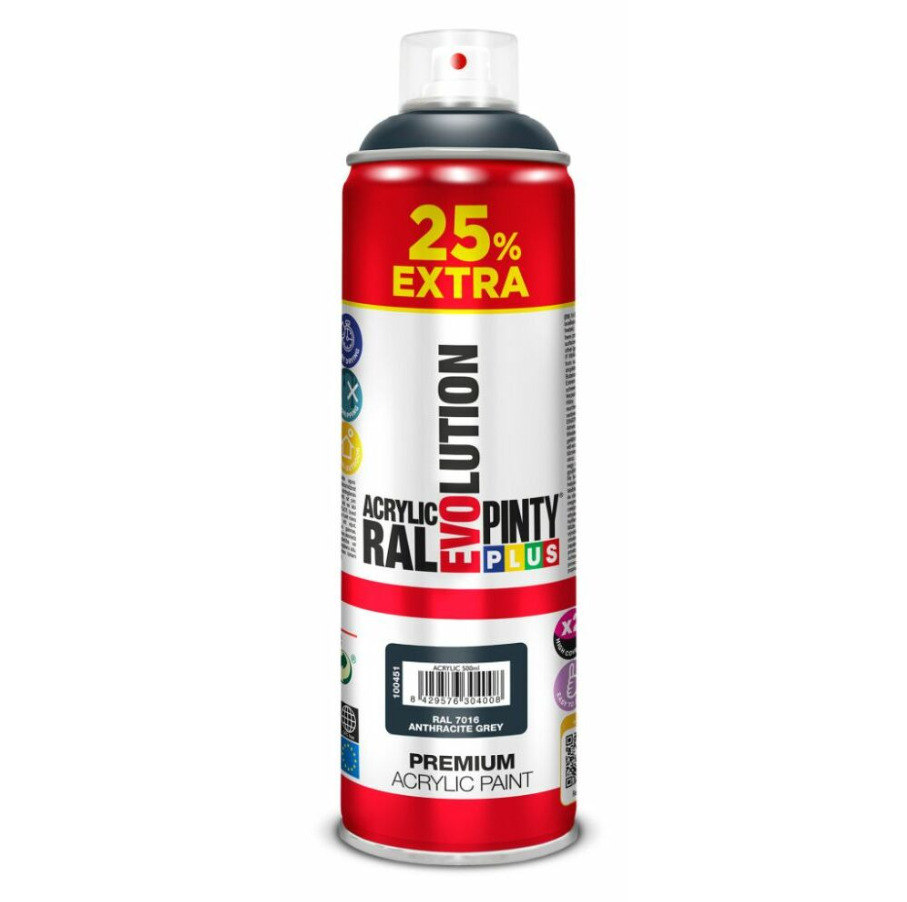 Akrila krāsa aerosolā RAL 7016 Anthracite
