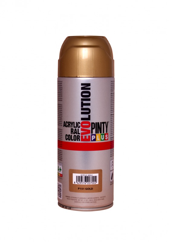 Akrila krāsa aerosolā zelta Evolution PintyPlus