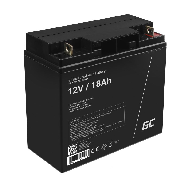 GREEN CELL® 12V 18Ah akumulators ::
