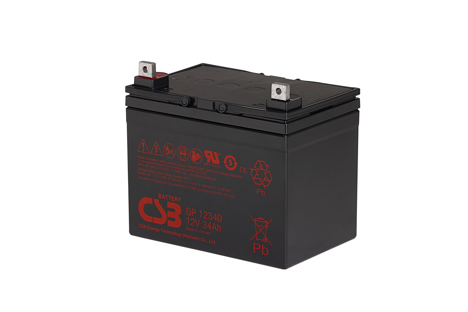 CSB BATTERY Akumulators 12V 34Ah Pb