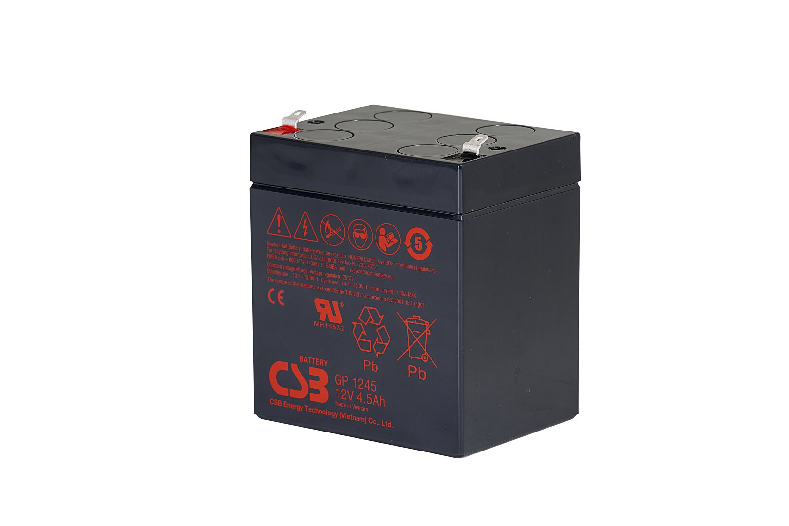 CSB BATTERY Akumulators 12V 4.5Ah