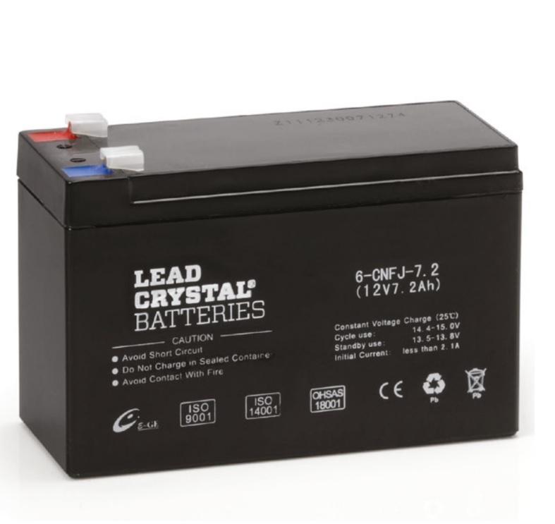 Akumulators 12V 7.2Ah Lead Crystal