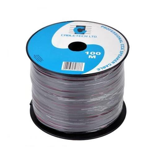 CABLETECH Akustikas vads 2x0.16mm² melns/sarkans