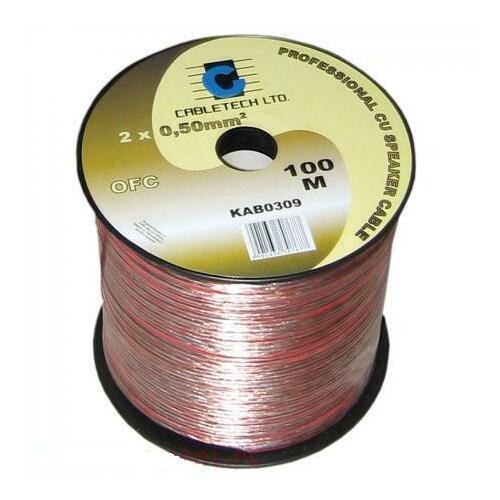 CABLETECH Akustikas vads 2x0.5mm² dzidrs