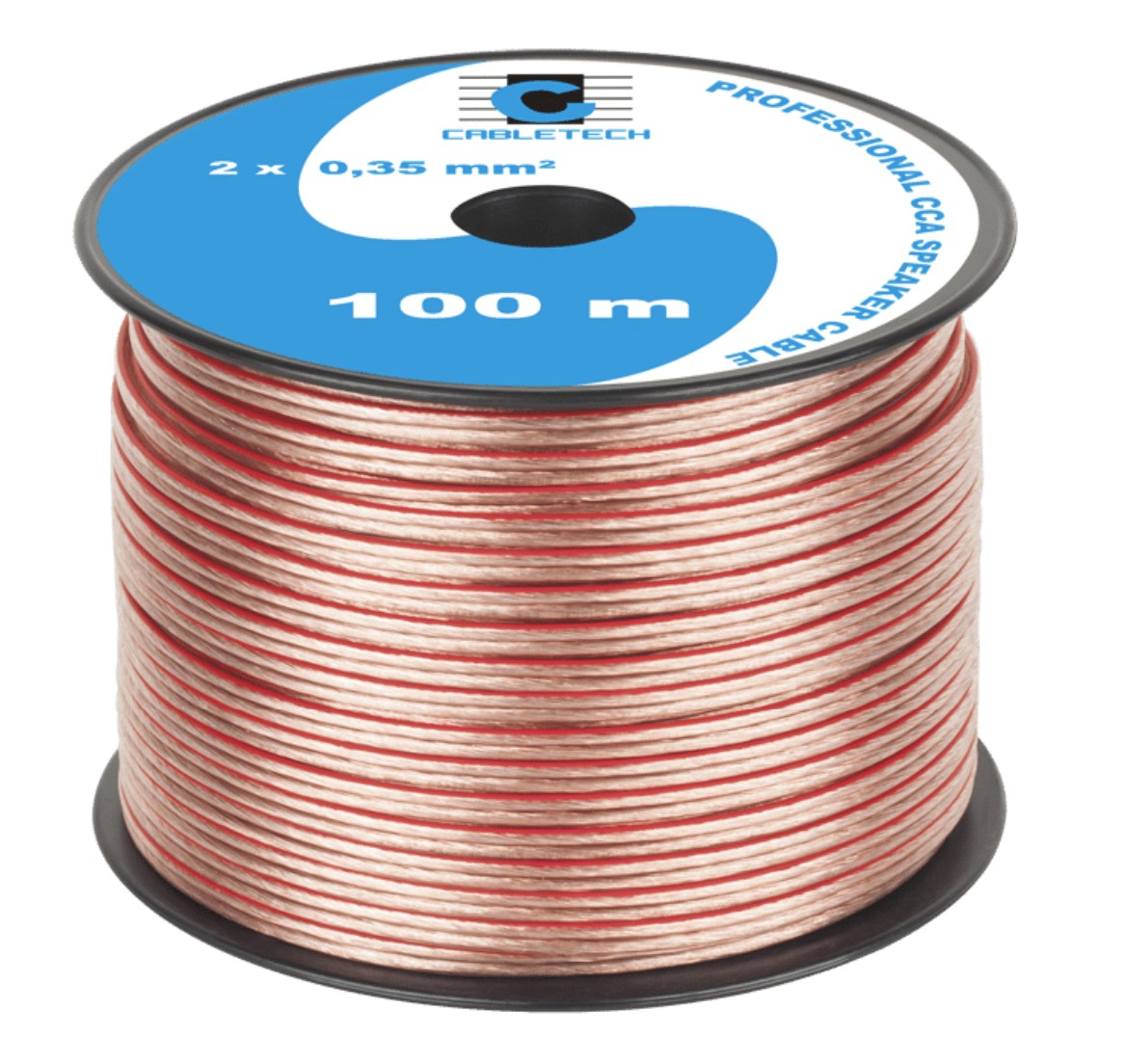 Akustiskais kabelis, CCA, 2x0.35 mm²