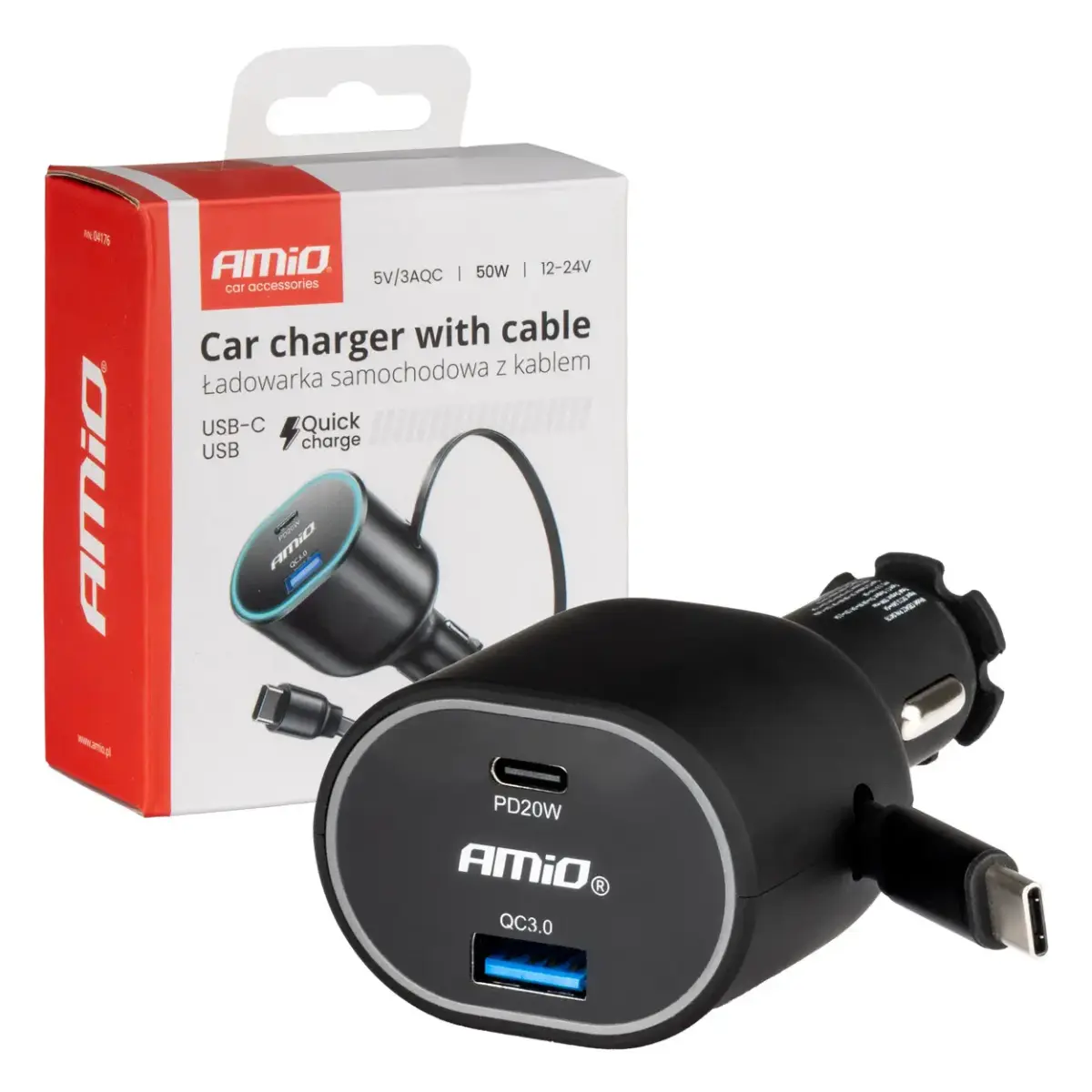 Auto USB ātrais lādētājs 3.0