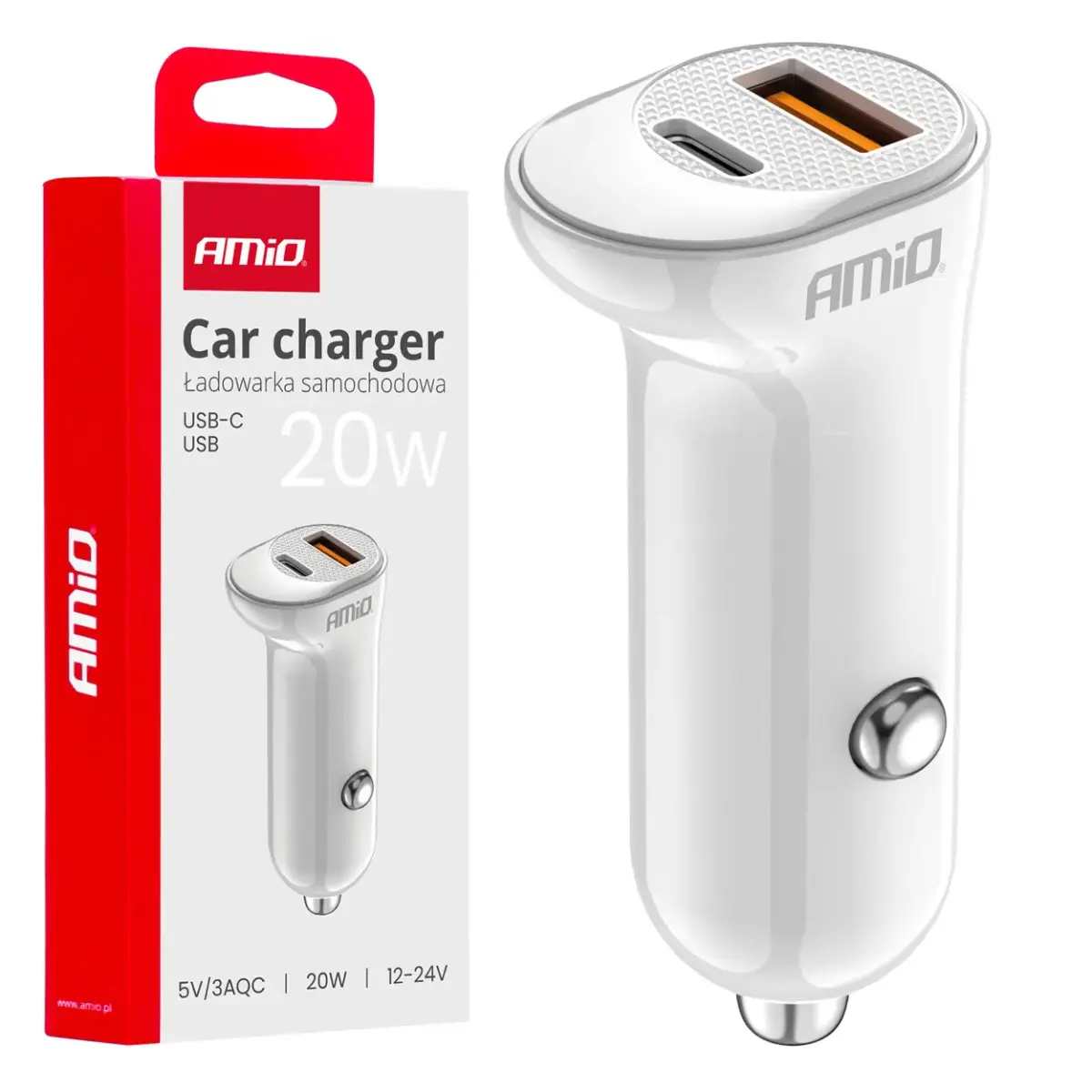AMiO AMiO-03875 auto lādētājs | 20W