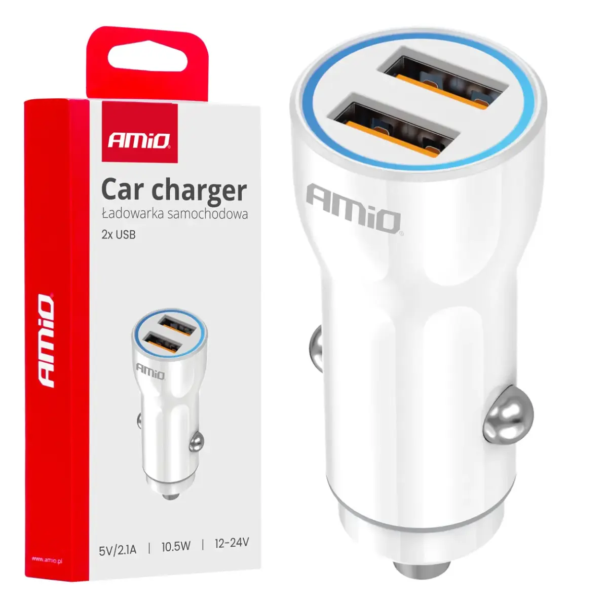 AMiO AMiO-03879 auto lādētājs | 10W