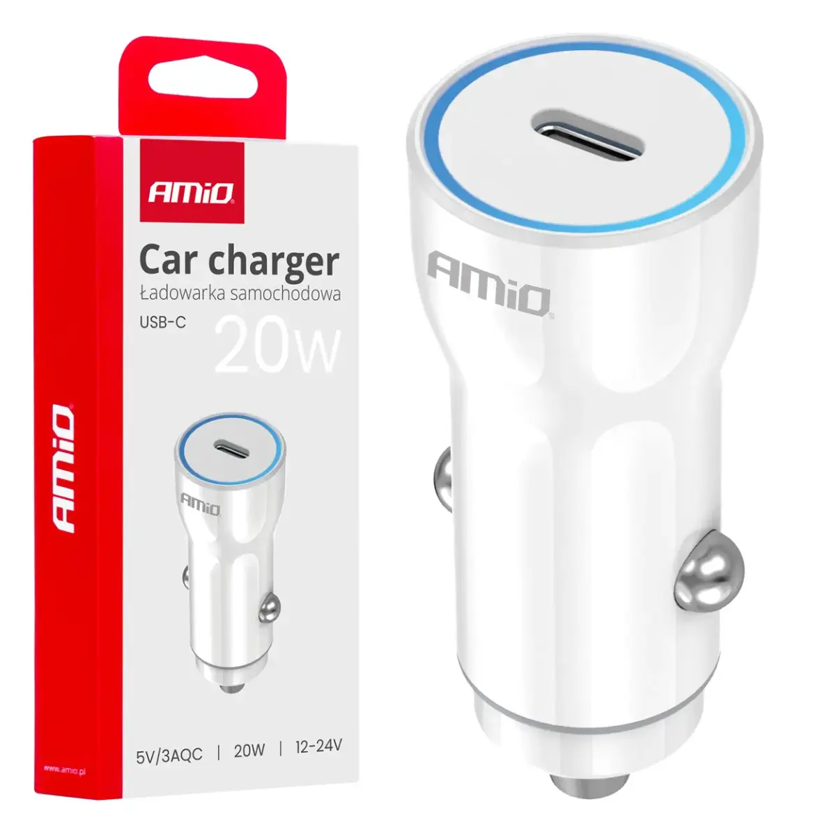 AMiO AMiO-03880 auto lādētājs | 20W