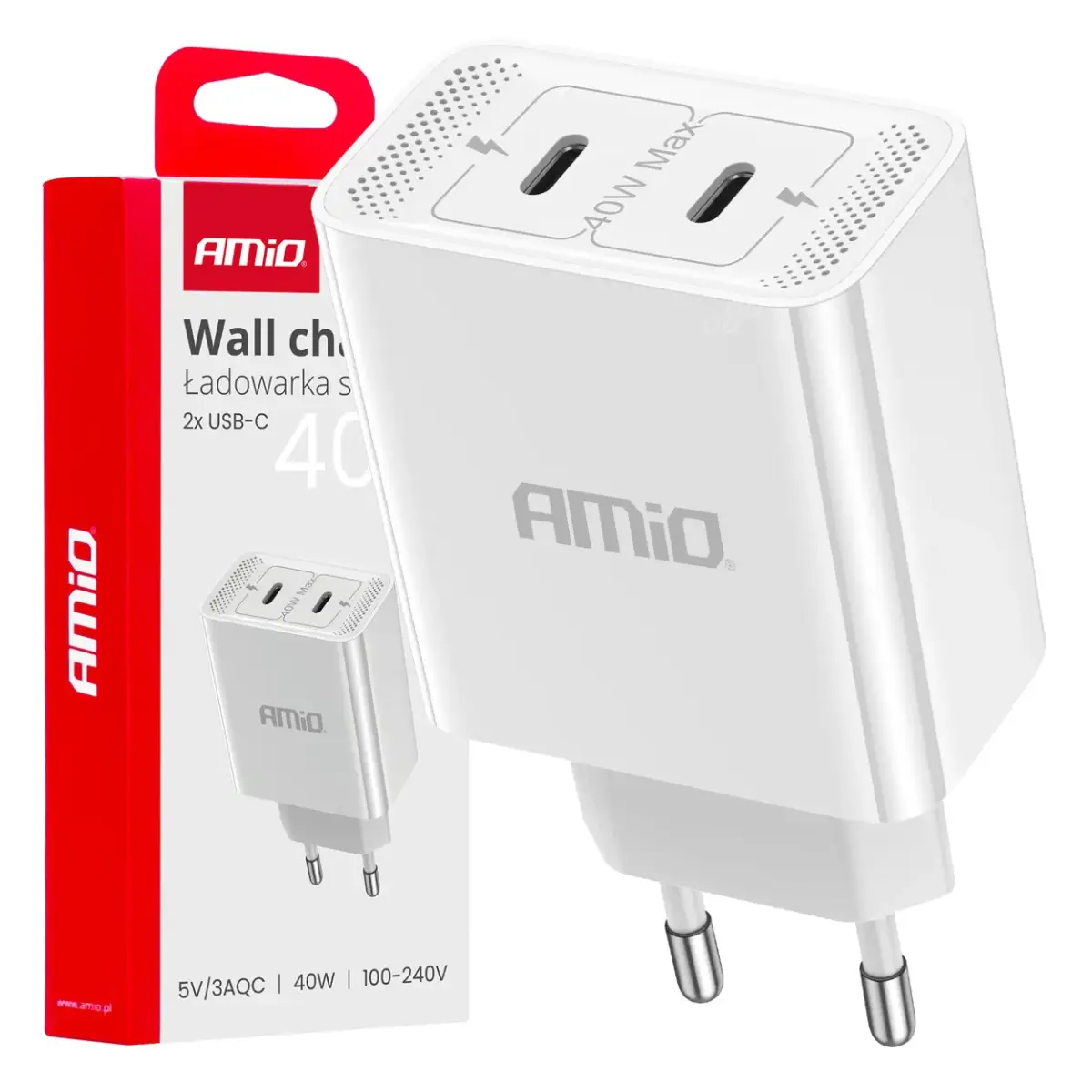AMiO AMIO-03892 tīkla lādētājs | 40W