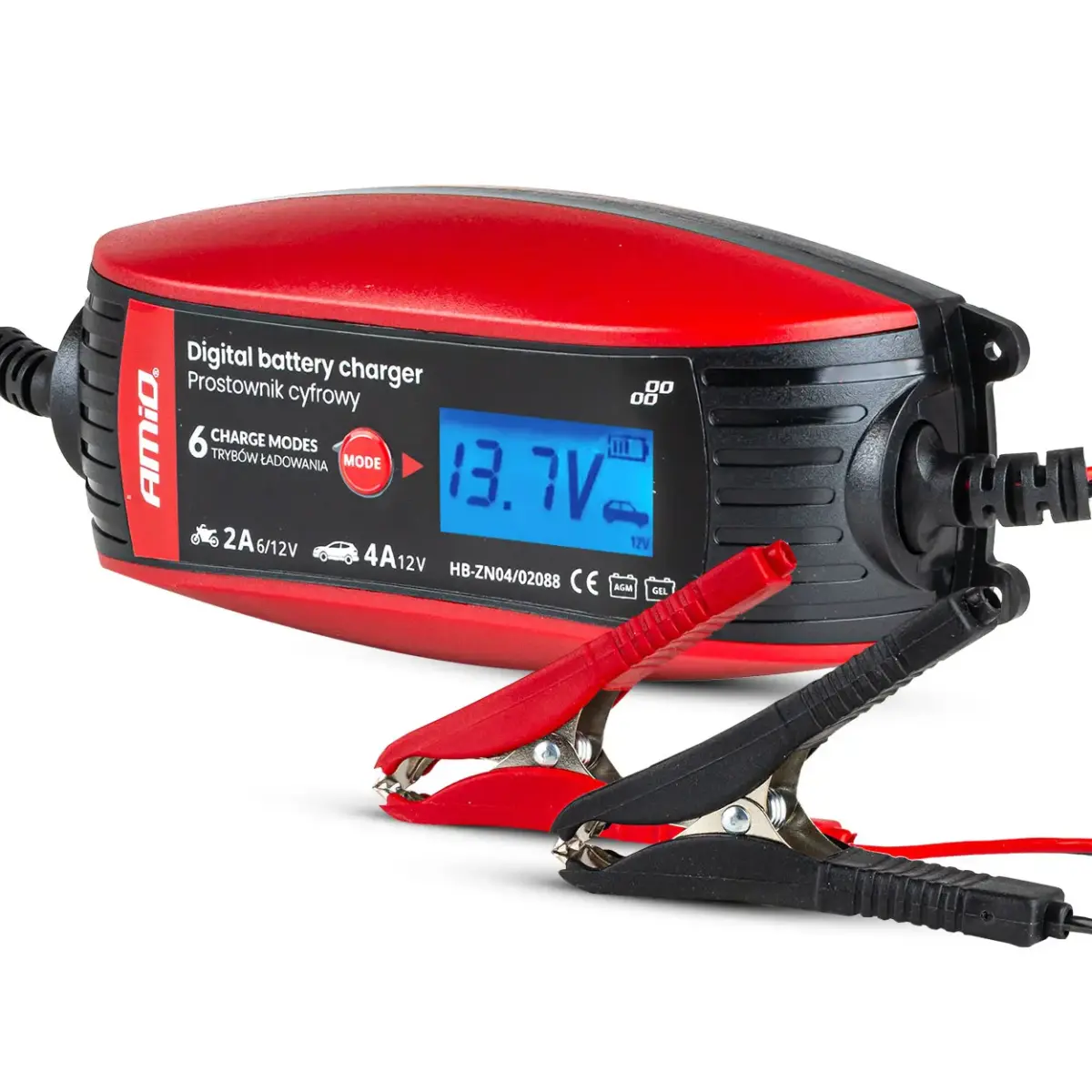 AMiO digitālais akumulatora lādētājs 6V/12V –