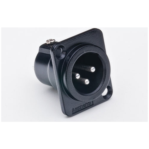 Amphenol XLR-3 AC CHASSIS MALE BK