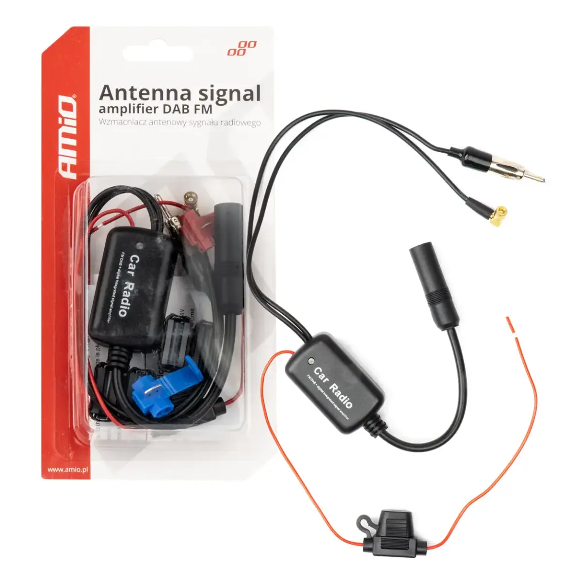 Antenas signāla pastiprinātājs 12V DAB FM