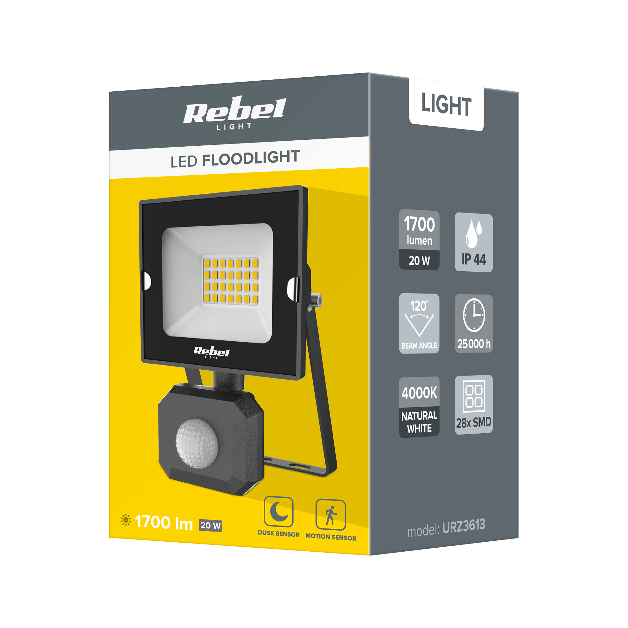 REBEL™ Ārtelpu mitrumizturīgs LED prožektors 20W